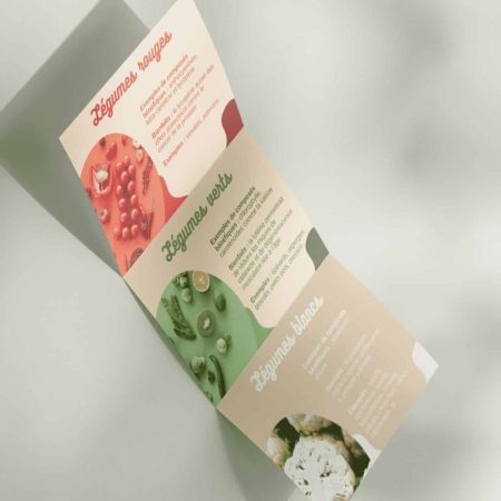 Conception graphique dépliant nutritionniste Nancy – Côme Communication