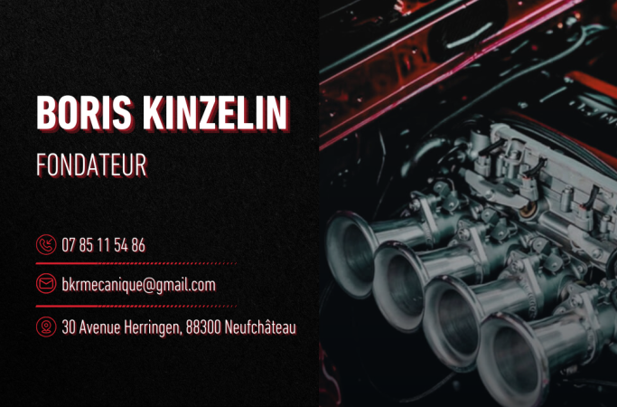 Carte de visite conçue par Côme Communication pour BKR à Neufchâteau